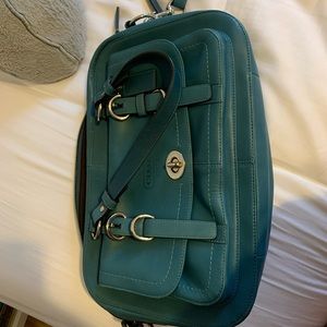 Blue Leather Coach Purse